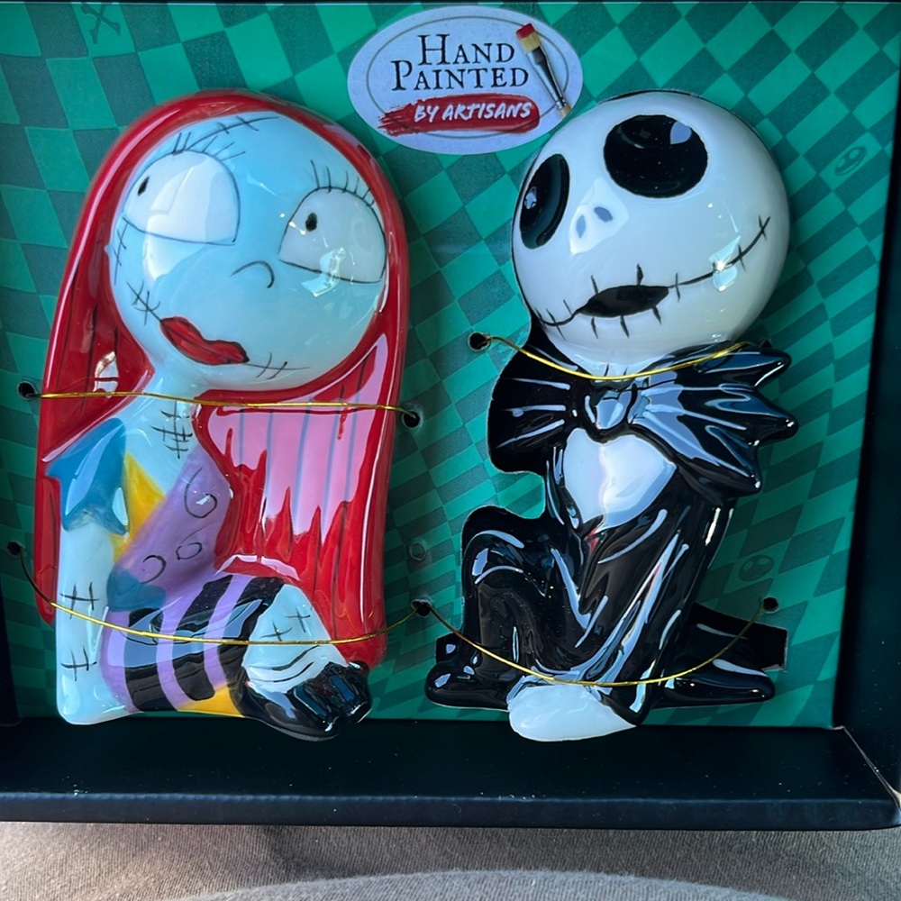 Disney Hand Painted Nightmare Before Christmas Salt and Pepper Shakers